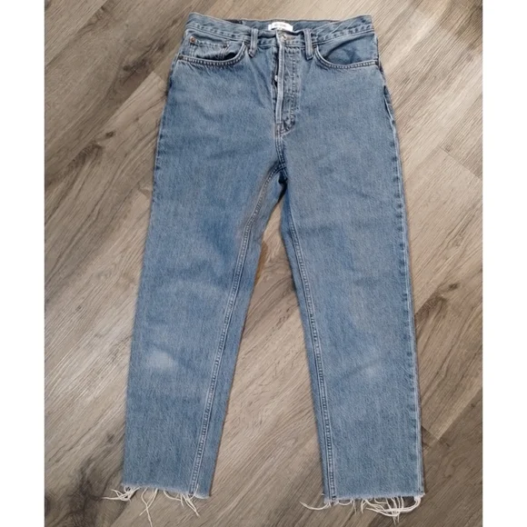 Re/Done Mid 70s High Rise Rigid Stovepipe Jeans - Picture 2 of 13